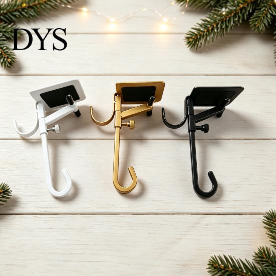 Over The Door Hanger Garland Stocking Hanger, Adjustable No Drilling Christmas Hook, Metal Wreath Bracket Heavy Duty Holder for Fireplace Decor Hook