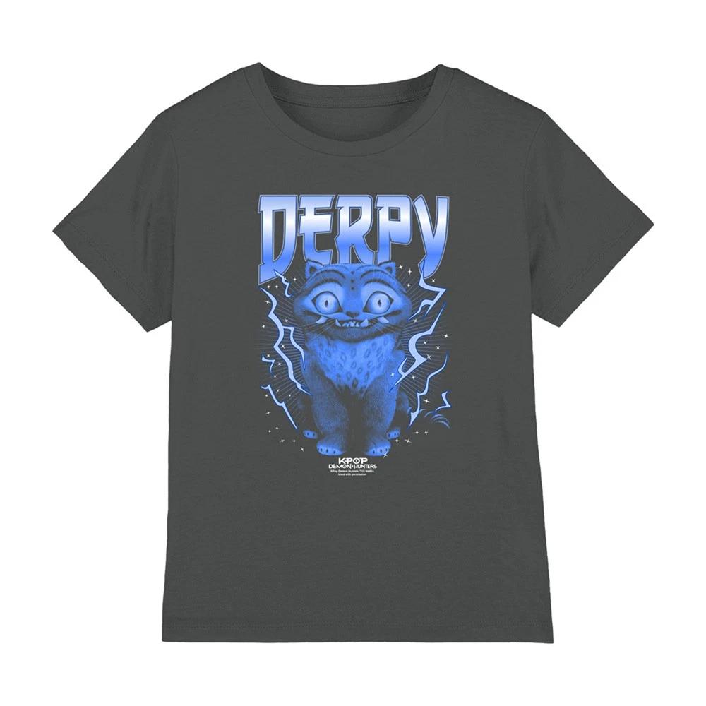 Kpop Demon Hunters Derpy Tiger Lightning Band Tee Kids T-shirt 5-13 Years 120