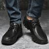 Men Non-Slip Casual Shoes Genuine Leather Men Walking Shoes Classic Male Comfortable Business Footwear All-match Men's Flats