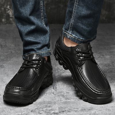 Herren Rutschfeste Freizeitschuhe Echtes Leder Herren Wanderschuhe Klassische Herren Bequeme Business Schuhe All-Match Herren Slipper