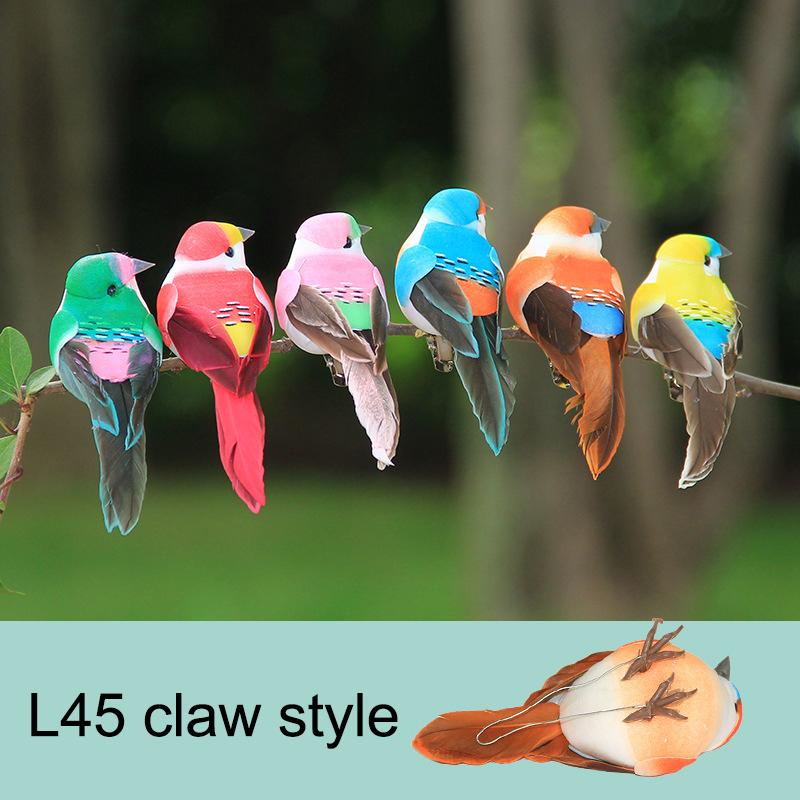 1pcs Cute Artificial Birds Fake Foam Animal Simulation Feather Birds Models Tit DIY Craft Home Garden Ornament Decoration