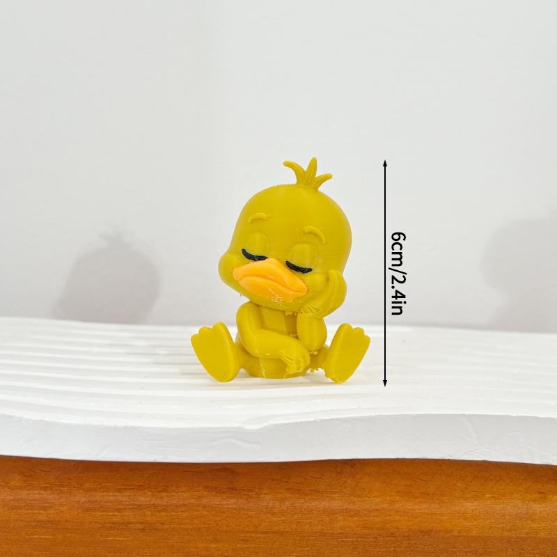 3D Ornament Rozzlobená kachna Vtipná bílooká žlutá kachna Stolní doplňky Domácí dekorace a Dekorace do auta Párty dárek