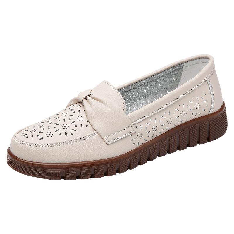 Summer Middle-aged and Elderly Women's Shoes Non-slip Bottom Hollow Breathable Comfortable Casual Shoes