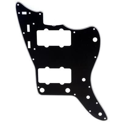 Musiclily Pro 65 60s JM Jazzmaster Pickguard for Fender American Jazzmaster Electric Set 13-Hole Guitar, Black, 3-Piece
