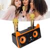 Karaoke Speaker HIFI Portable Cute Desk Speaker with 2 Wireless Microphone for Family KTV