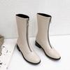Women's Low-heeled Short Boots Autumn and Winter New Thick-heeled Large-size Comfortable Casual Short Boots