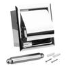 Stainless Steel Wall Mounted Roll Paper Box Concealable Toilet Paper Holder Polished Chrome