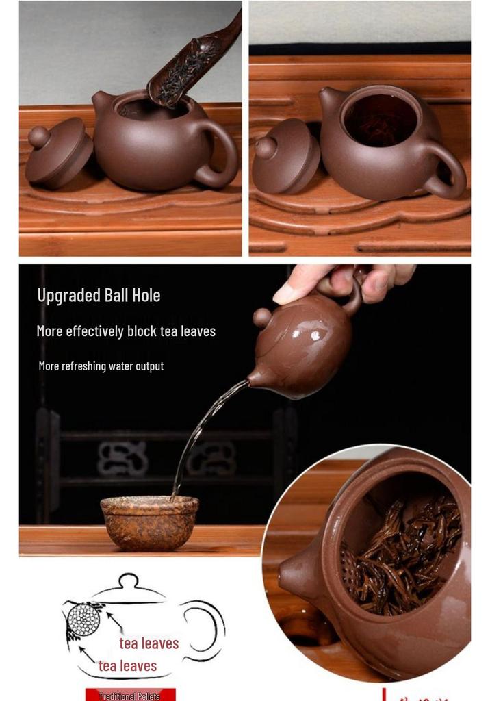 Handmade 120ml Yixing Zisha Xi Shi Teapot for Gongfu Tea