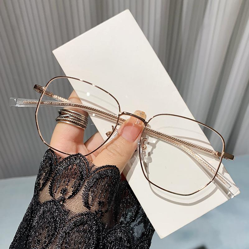 Anti Blue Light Glasses, Plain Square Glasses, Unisex Slimming Glasses, Myopia Glasses 9841