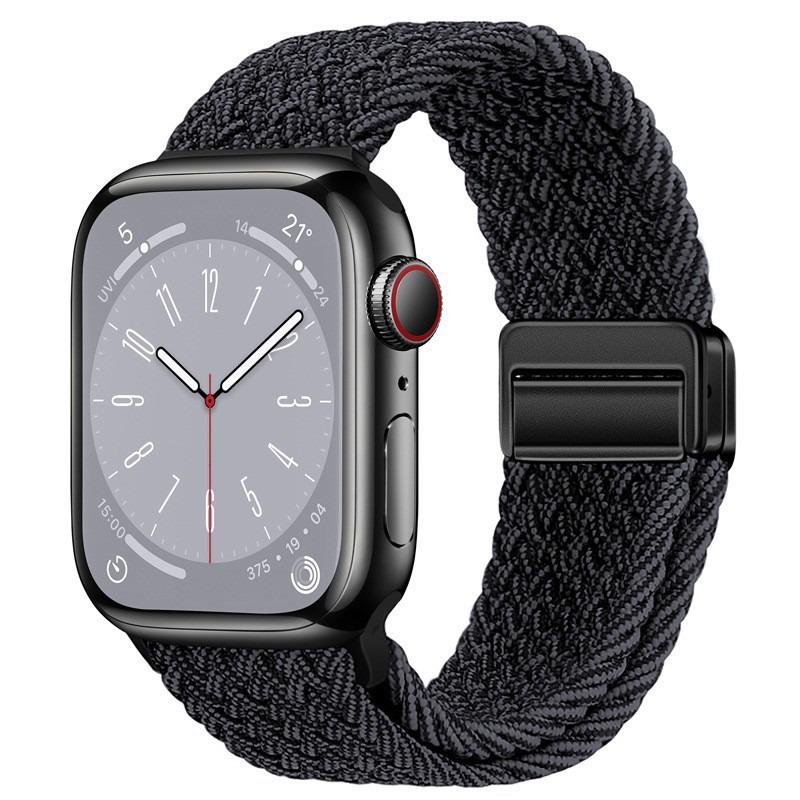 Compatible Nylon Woven Magnetic Strap for Apple Watch Series 11-7, Ultra, and SE. 38/40/41mm (42mm S10 New)