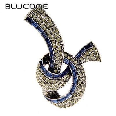 ריינסטון כחול צבע סרט סיכות סיכות לנשים אופנה תכשיטי וינטג' אביזרי מעיל באיכות גבוהה חדש 2023