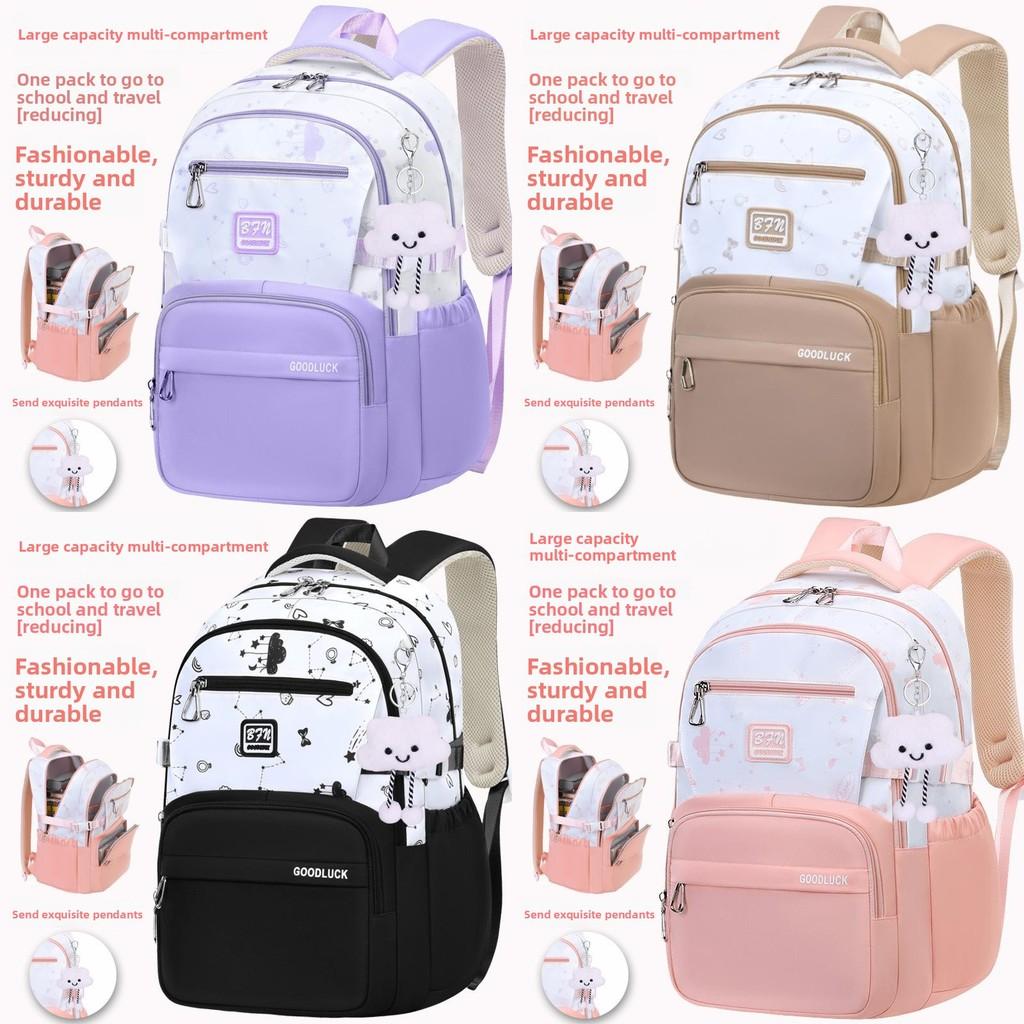 School Pendant Clouds Backpack Middle School Breathable Fabric Commuting Travel
