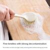 1PCS Long Handle Pan Pot Brush Sink Dish Bowl Washing Cleaning Brush Wheat Straw Fiber Brush Stain Removal Kitchen Cleaning