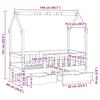 Kids Bed with Drawers 70x140 cm Solid Pine Wood