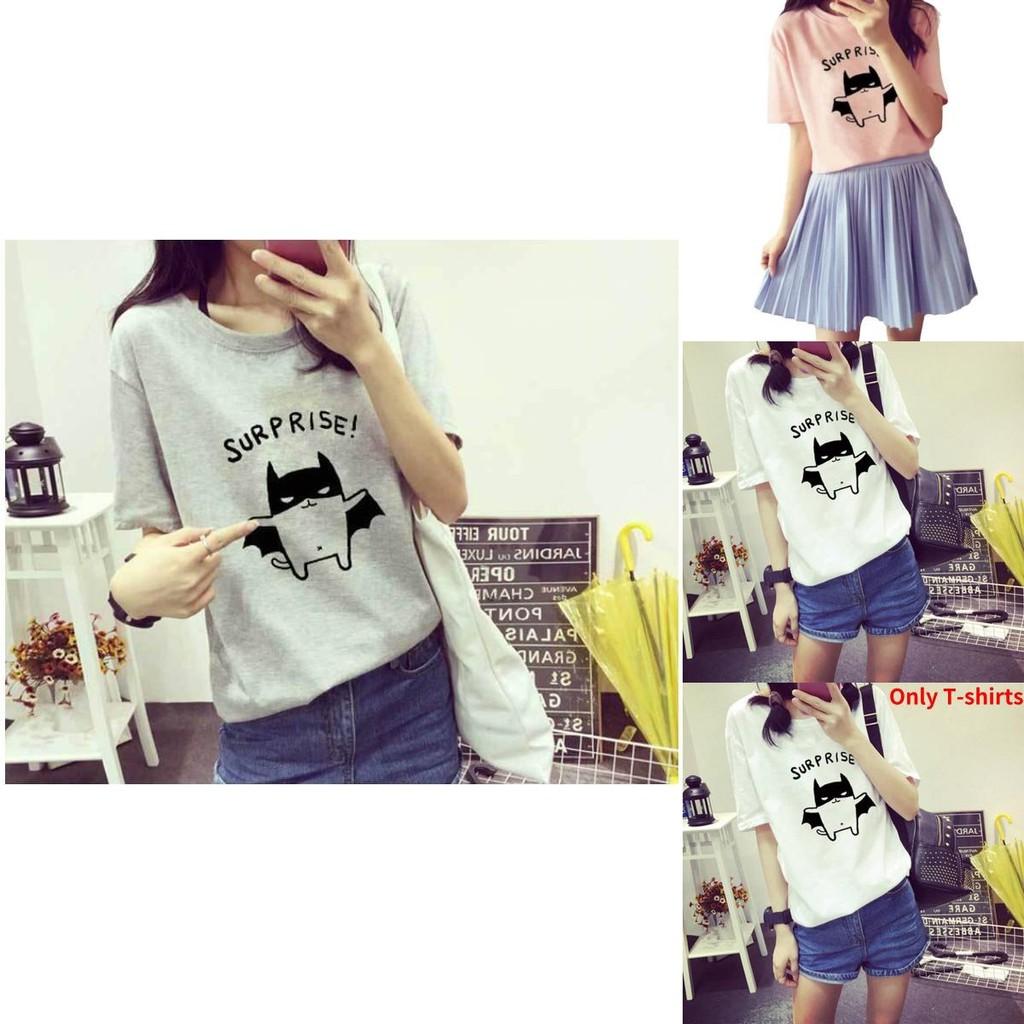 Trendy Summer Korean Style Women Short Sleeve T-shirt In Fashionable Loose Fit With Beautiful Print Designs Available In Multiple Sizes
