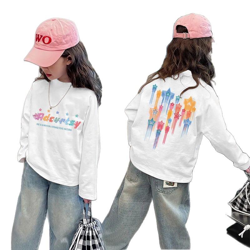 Mädchen Langarm Baumwoll-T-Shirt - Schickes Herbst/Winter Basis-Layer Oberteil