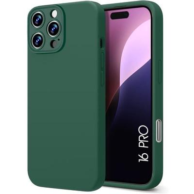 Case for iPhone 16 Pro - Silicone Protection - Night Green - Ultra Slim - Anti-slip - Flexible