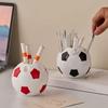 Soccer Ball Design Pen Holder Creative Desk for Office Use Stationery Storage Decorative Ideal Gift for Functional Organizer
