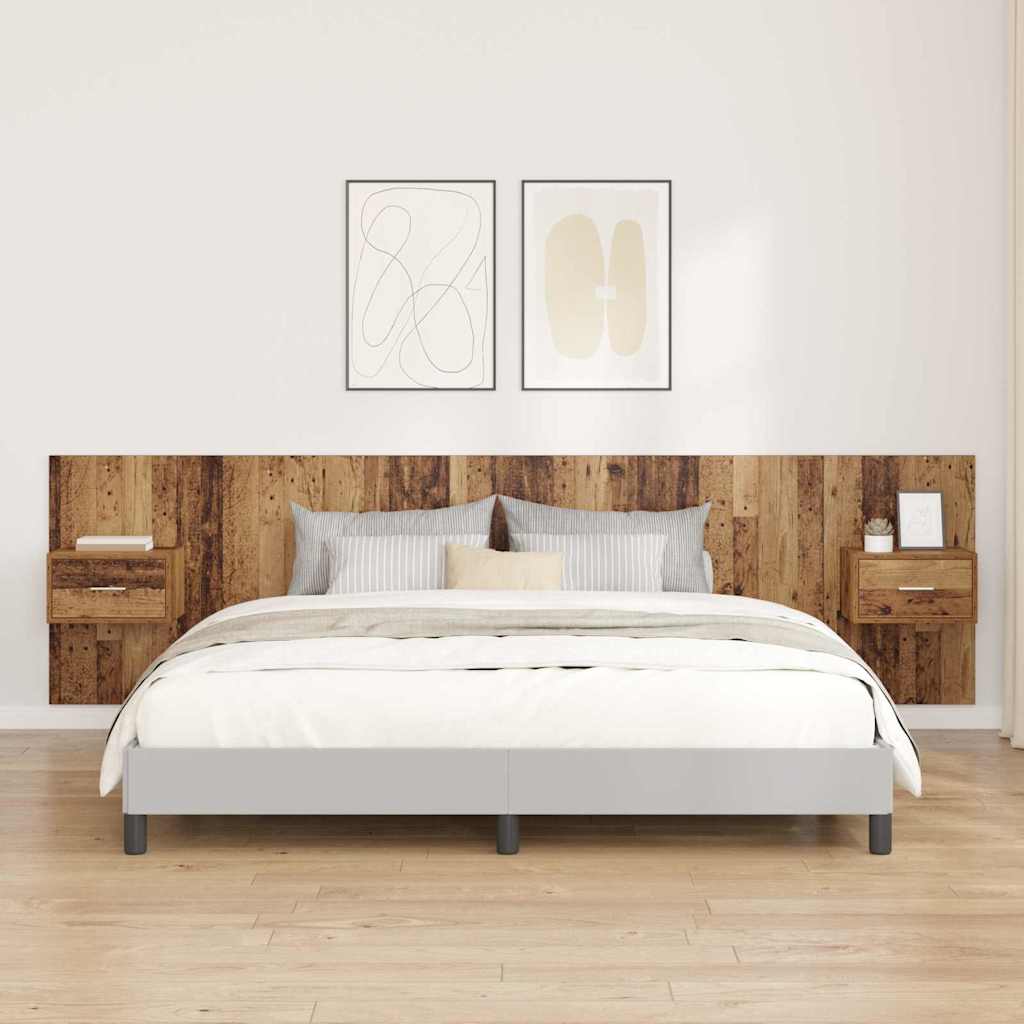 Headboard with Cabinet and Drawers 3 pcs Reclaimed Wood Wood Based Material
