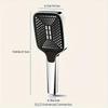 Super Pressurized Square Button Handheld Shower Head Water Pressure Boost