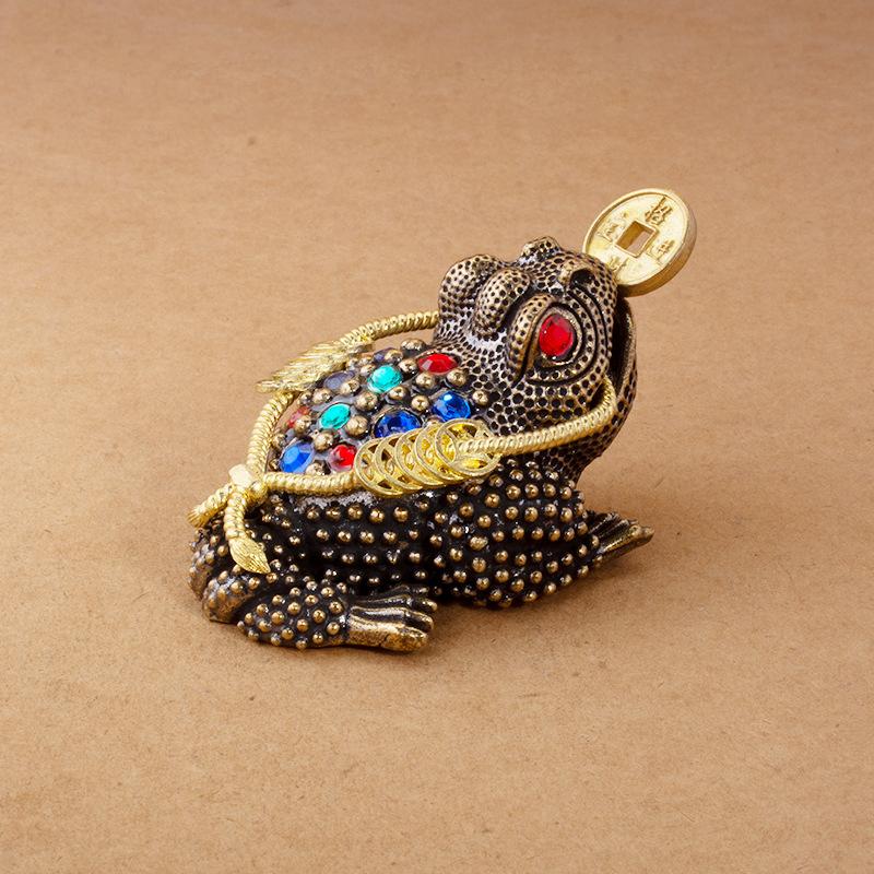 Feng Shui Toad Money Lucky Fortune Wealth Chinese Frog Toad Coin Home Office Decoration Lucky Gifts Tabletop Ornaments