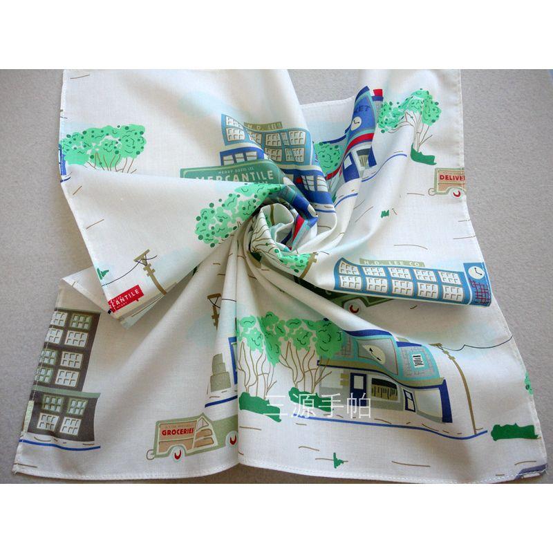 

Мягкий модный платок с принтом для леди и детей, полностью хлопковый, платок из чистого хлопка, женский квадратный шарф, полотенце для запястья, 43 см Street View