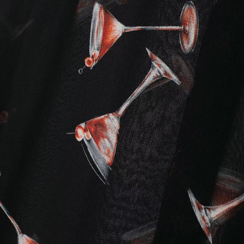 Kaslead New Arrival Women's Fashion Style Fashion All-Match Translucent Print Long Sleeves Shirt 9030213