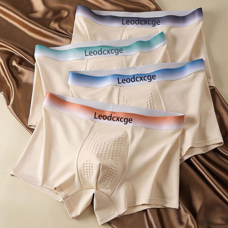 Men's Breathable Cotton Mid-rise Boxer Shorts Men's Underwear Underpants Casual Boxer Briefs & Shorts Elastic Boxer Briefs for Casual Style