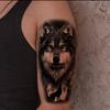 Vodotělná dočasná tetování pro muže ženy zvíře lev tygr medvěd tetovací nálepky vlk koruna body art paže falešné tetování