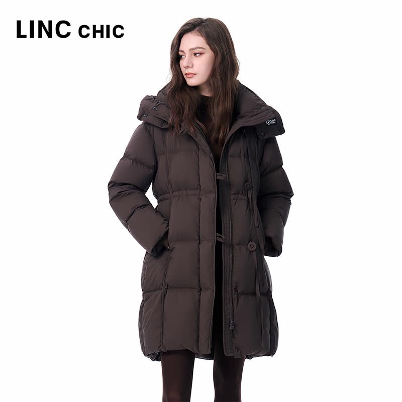 Jinyujie 2025 Winter Women's Hooded Mid-Length Down Jacket