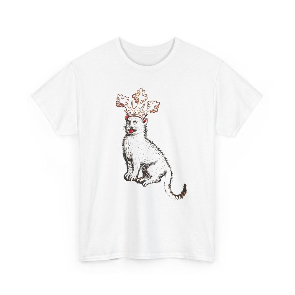 

mid 1400s crowned cat from the scheibler armorial manuscript tshirt S