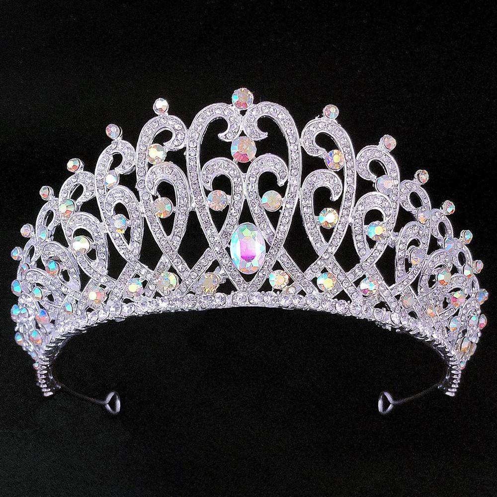 Accesorios para el Cabello de Boda DIEZI Vintage Barroco Cristal AB Tiara Nupcial y Coronas Joyería para la Cabeza de Mujeres Niñas Princesa