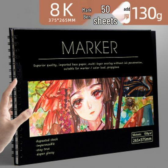 Bloc Marqueur A4 & Livre de Coloriage pour Tous les Âges: Idéal pour les Beaux-Arts, l'Animation et le Dessin Élémentaire aux Crayons de Couleur.