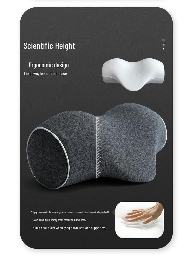 Cervical Traction Neck Massage Pillow with Memory Foam and Hot Compress