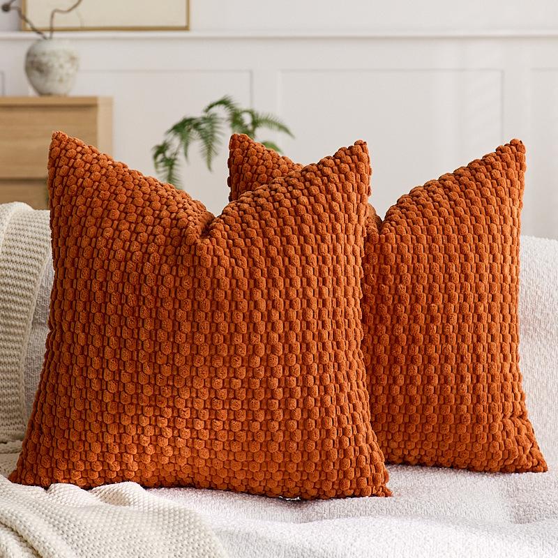 

2 шт. Популярные трансграничные наволочки с пузырьками, наволочки для подушек, вельветовые наволочки, наволочки высокого класса, поясничная подушка для дома, дивана и спальни, 2pcs 45X45 without core кирпич красный