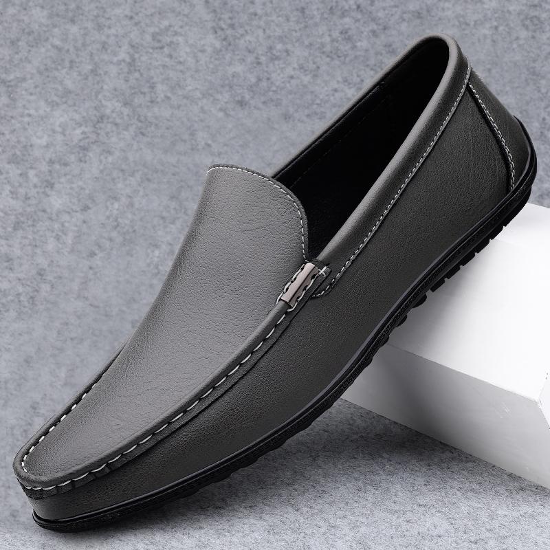Genuine Leather Loafers Men Design Moccasin Fashion Slip On Soft Flat Casual Men Shoes Adult Male Footwear Handmade Boat Shoes