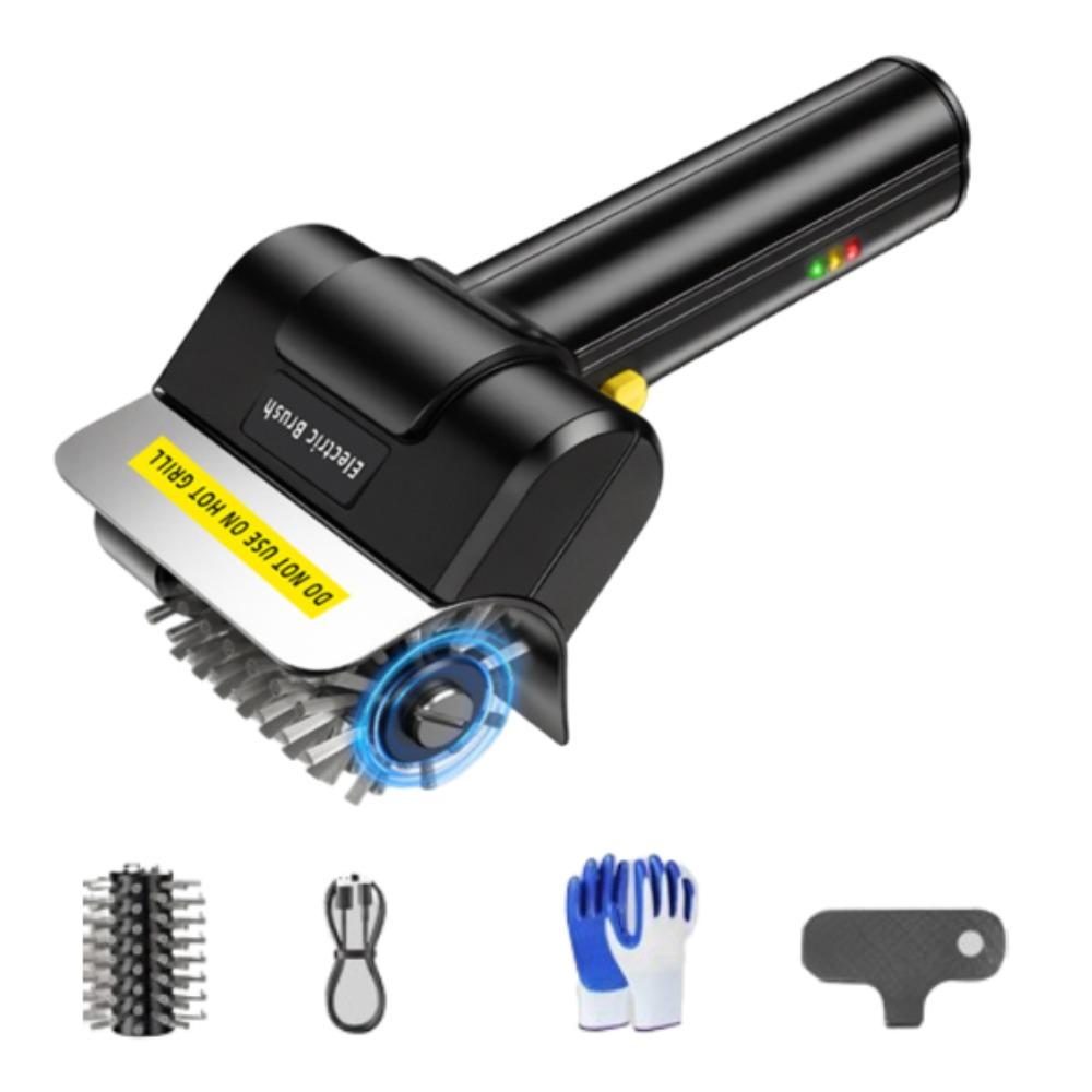 

Stainless Steel BBQ Cleaning Brush High Speed Roller Grill Cleaner Brush Camping Grill with 1Pc Brush Head