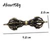 Antikes reines Kupfer Buddha-Instrument Ba Jin Just Vajra-Mörser Feng Shui Ornament Heimdekoration Messing Schreibtischdekor Retro Handwerk