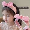Korean-Style 3D Rabbit Ear Hair Hoop - New Simple Versatile Wide Fabric Headband for Toddlers & Girls, Soft Skin-Friendly, Cute