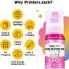 Printers Jack 600ML Sublimation Ink for ET-8550 ET-8500 Wide-Format Supertank Printers Heat Press Transfer on T-Shirt (6x100ML, 6 Colors-BK PB CM Y