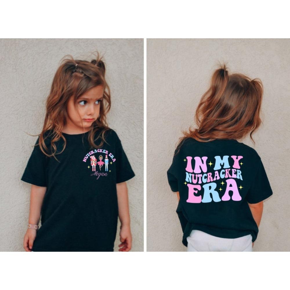 Nutcracker Christmas Casual Sweatshirt in My Nutcracker Era Shirt Nutcracker Ballet Kids Shirt Children Girl Cotton Short Sleeve 100