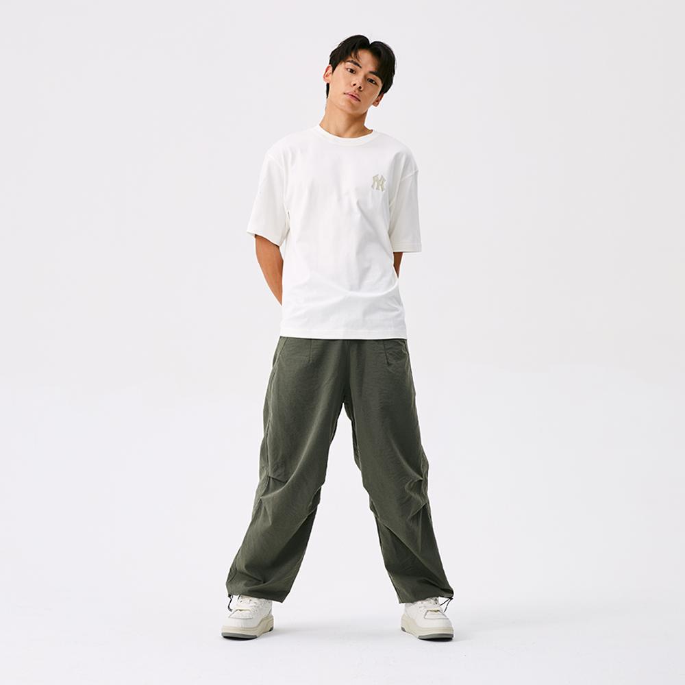 New MLB MONOGRAM New York Yankees FW25 T Shirt Unisex White 3ATSM0454-50IVS