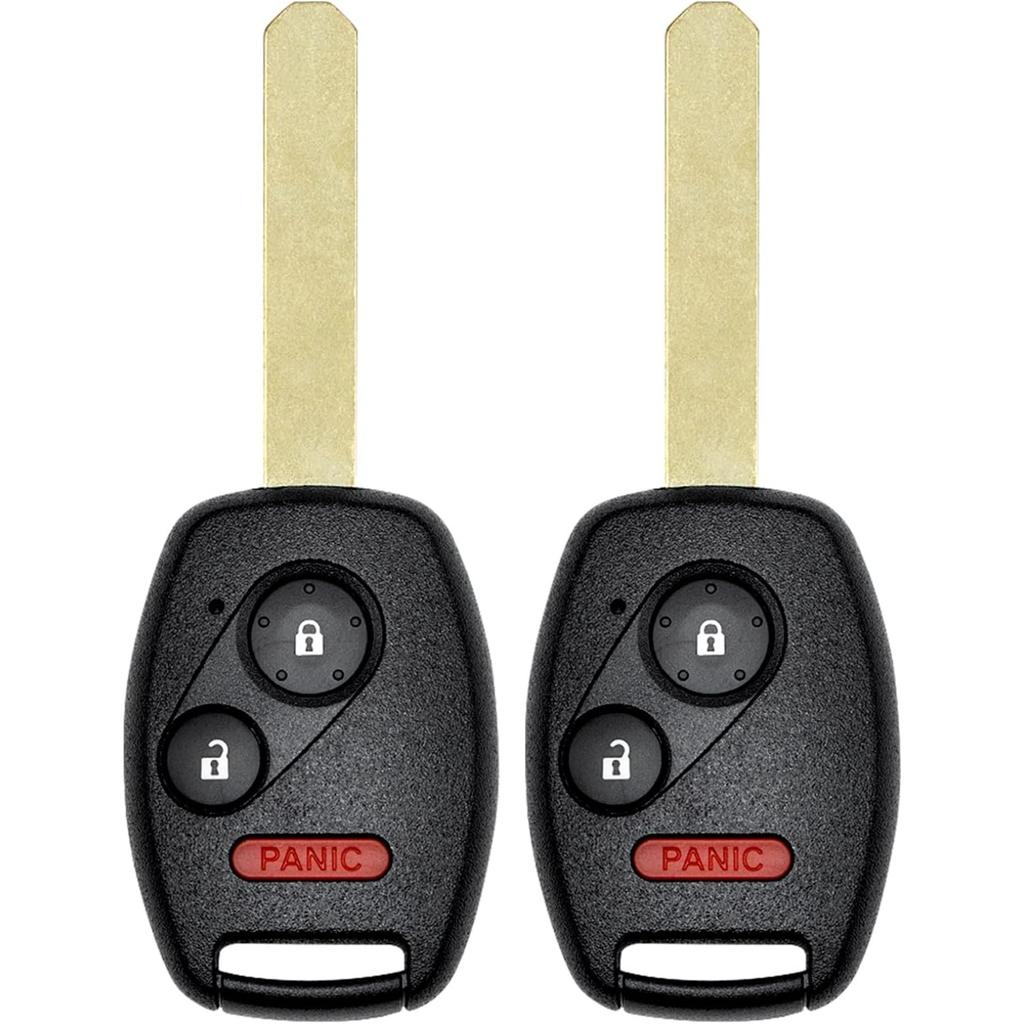 Key Fob for 08-12 Honda Accord/ 07-13 CRV/ 11-15 CR-Z/ 09-13 Fit/ 10-14 Insight Car Keyless Entry Remote Control, MLBHLIK-1T, 3 Buttons, 2Pcs