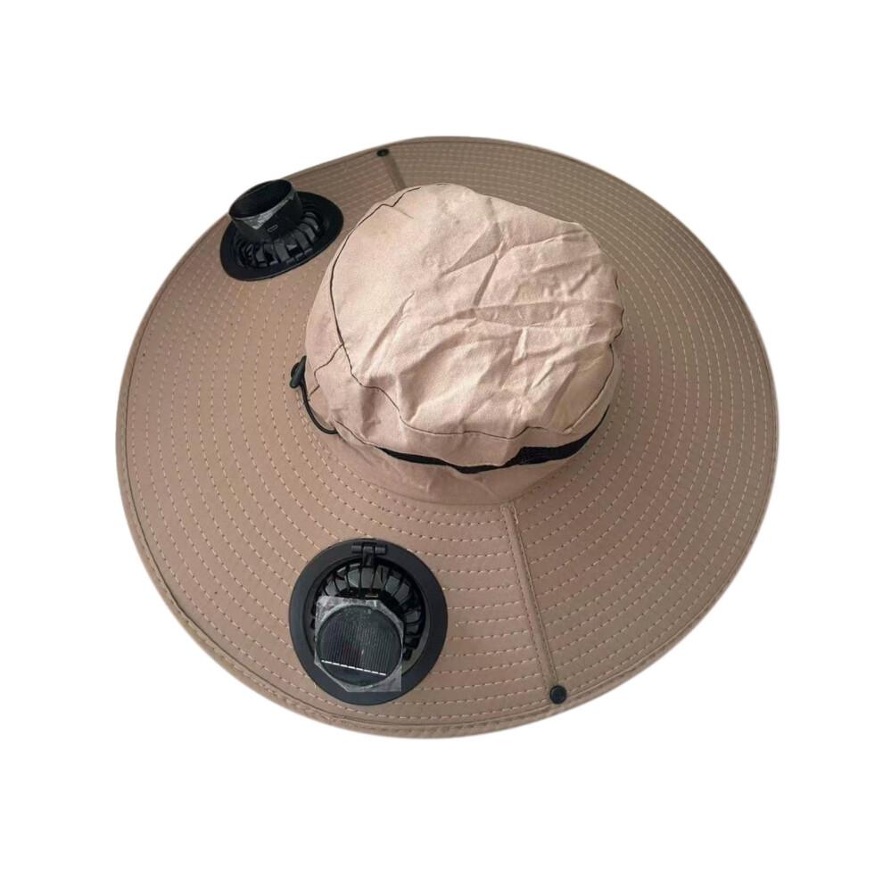 Solar-Powered Fan Hat with Built-in Dual Fans – Rechargeable & UPF 50+ Sloar Fan Cap for Outdoor Adventures (with A Pair of White Arm Sleeves)