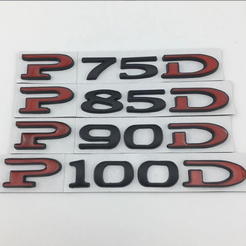 P75D P85D P90D P100D letter logo car sticker for Tesla MODEL 3 X S Y refit rear boot labels trunk displacement digital decal