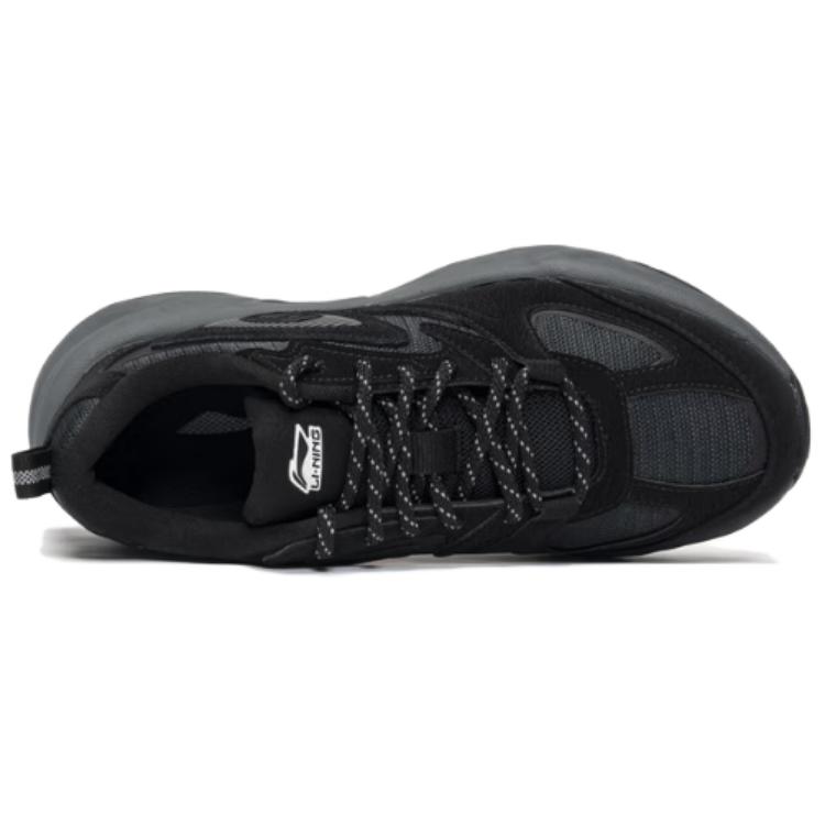 Li Ning Cushioning, Wear Resistant Low top Casual Shoes Unisex Black AGCV245-1