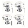 16Pcs Diamond Furniture Door Knobs Crystal Glass Pot Cover Handles Cabinet Pull Decorative for Dresser Cupboard Wardrobe