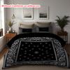 Comforter Paisley Mandala 3D Print Black Red Bohemian Style Double For Adults Queen King Size Bedding Set With