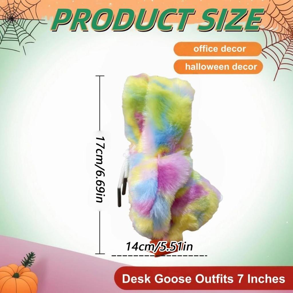 Desk Duck Outfits Colorful Table Duck Outfits Shirt Colorful 7Inch Clothing For Indoor Fall Christmas Halloween Decoration