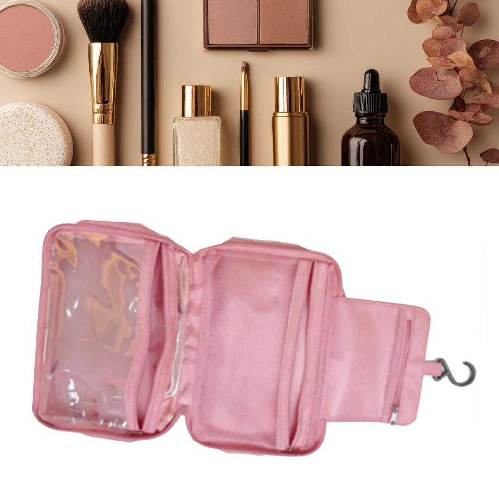 Travel Toiletry Bag Portable Hanging Makeup Cosmetic Bag Dry Wet Separation Multifunctional Oxford Fabric Foldable